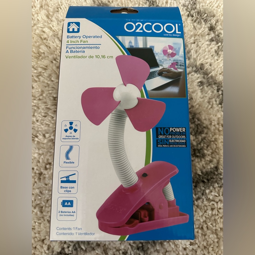 O2 Cool Battery Operated Portable Clip On Fan 
New In Box - Picture 3 of 4